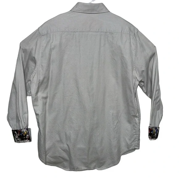 Robert Graham Button Down Dress Shirt With Masquerade Cuffs Extra Large - Picture 3 of 15